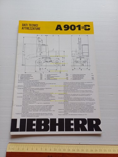 Liebherr escavatore A 901 C 1977 scheda tecnica depliant italiano …