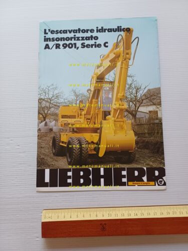 Liebherr escavatore gommato A-R 901 C 1977 depliant originale