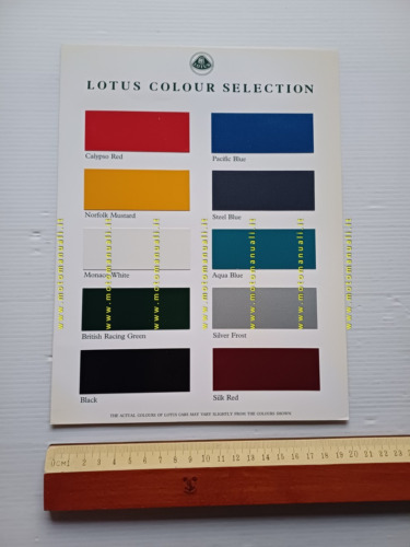 Lotus tutti modelli cartella colori anni 90 depliant originale