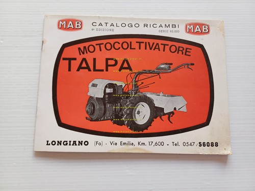 MAB motocoltivatore Talpa manuale uso + catalogo ricambi originale