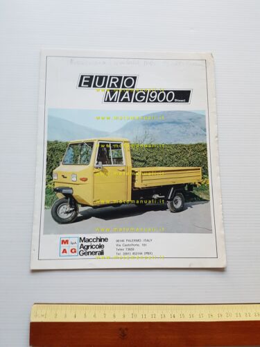 MAG Euromag 900 Diesel 1976 motocarro depliant originale