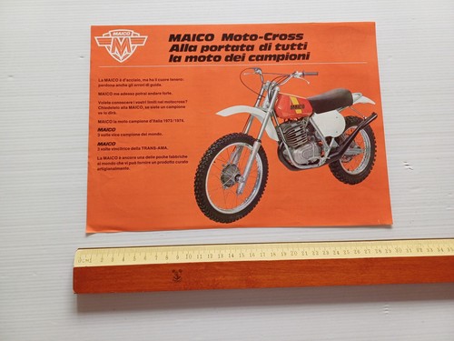 Maico 250 - 400 - 450 Cross 1975 depliant italiano …