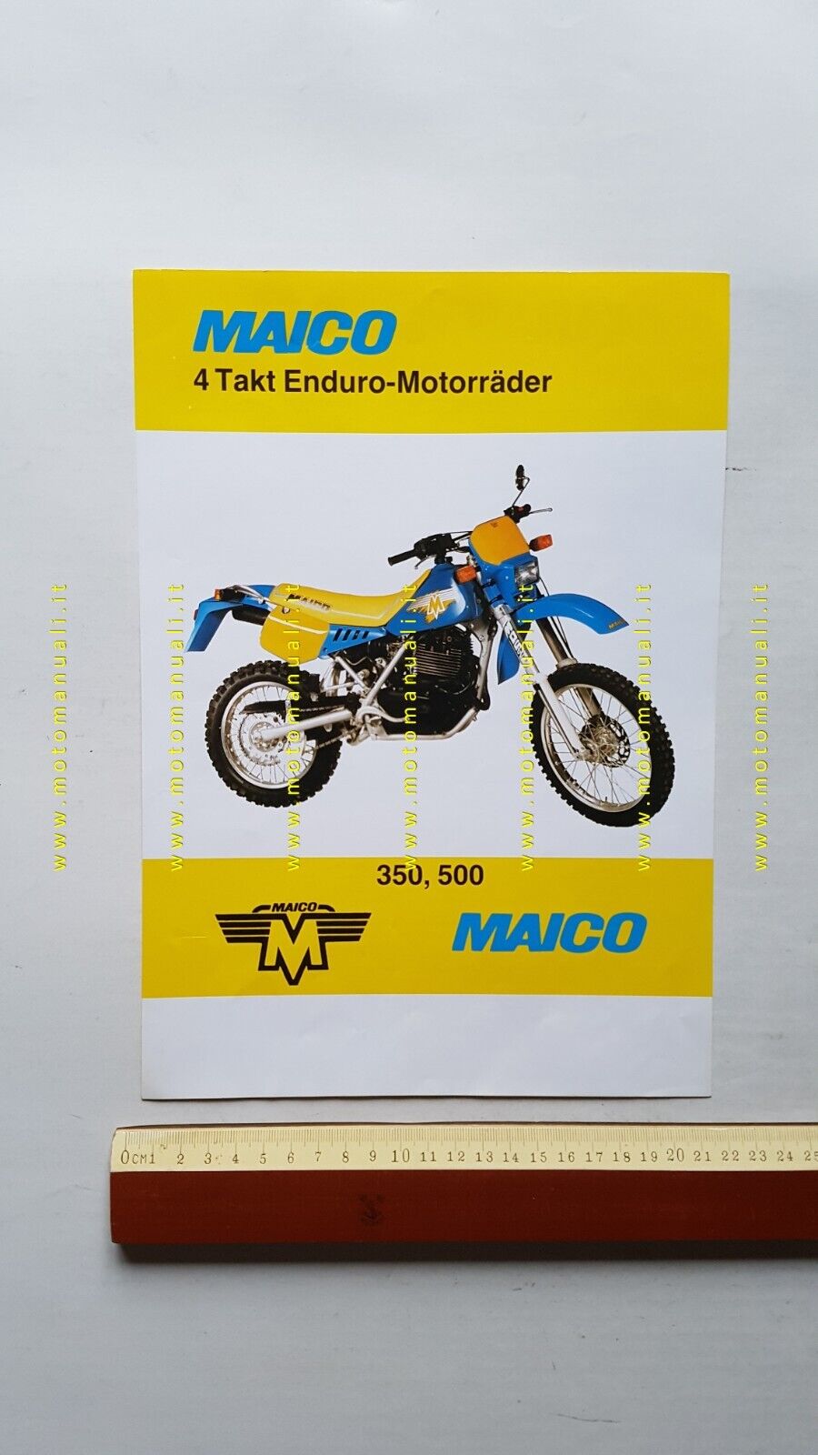 MAICO 350-500 4T ENDURO 1990 depliant TEDESCO originale