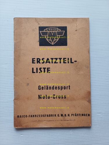 Maico Gelandesport-Cross anni 60 catalogo ricambi originale Spare Part List