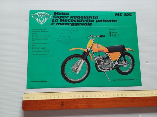 Maico MC 125 cross 1974 depliant originale italiano