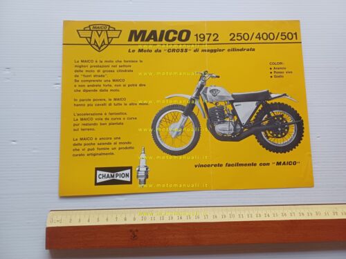 Maico MC 250 - 400 - 501 cross 1972 depliant …