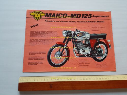 Maico MD 125 Supersport 1971-72 depliant originale