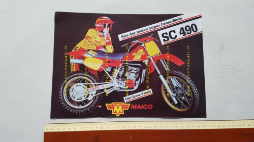 Maico SC 490 Cross 1984 depliant originale tedesco