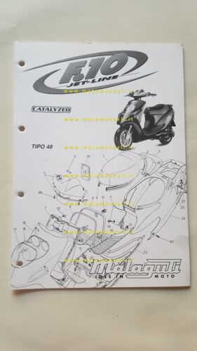 Malaguti 50 F10 JETLINE KAT 1999 catalogo ricambi originale parts …