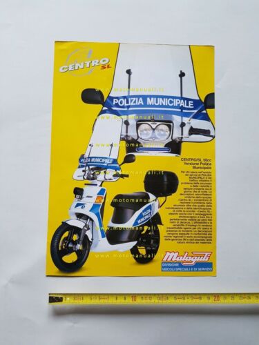 Malaguti Centro SL 50 Polizia Municipale depliant italiano originale