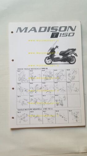 Malaguti MADISON T 150 anni 90 catalogo ricambi originale spare …