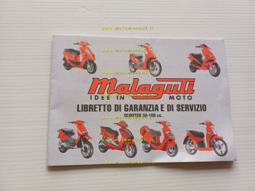 Malaguti scooter libretto tessera garanzia anni 90 originale nuovo
