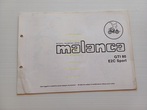 Malanca 125 GTI 80 - 125 E2C Sport catalogo ricambi …
