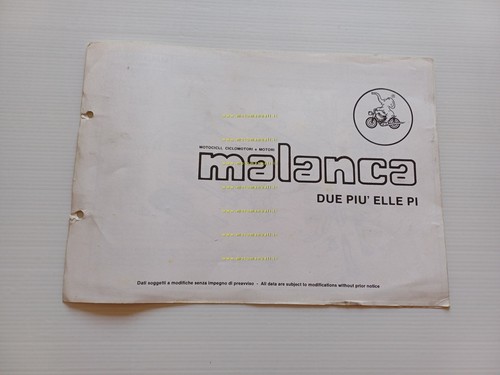 Malanca 50 Due Piu' Elle Pi VARIANTI catalogo ricambi TELAIO …