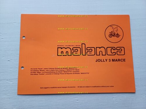 Malanca 50 Jolly 3 Marce anni 70 catalogo ricambi telaio …