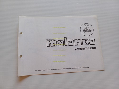 Malanca 50 Lord VARIANTI catalogo ricambi TELAIO originale FRAME parts …