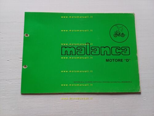 Malanca catalogo ricambi MOTORE D 50 anni 70 Engine spare …