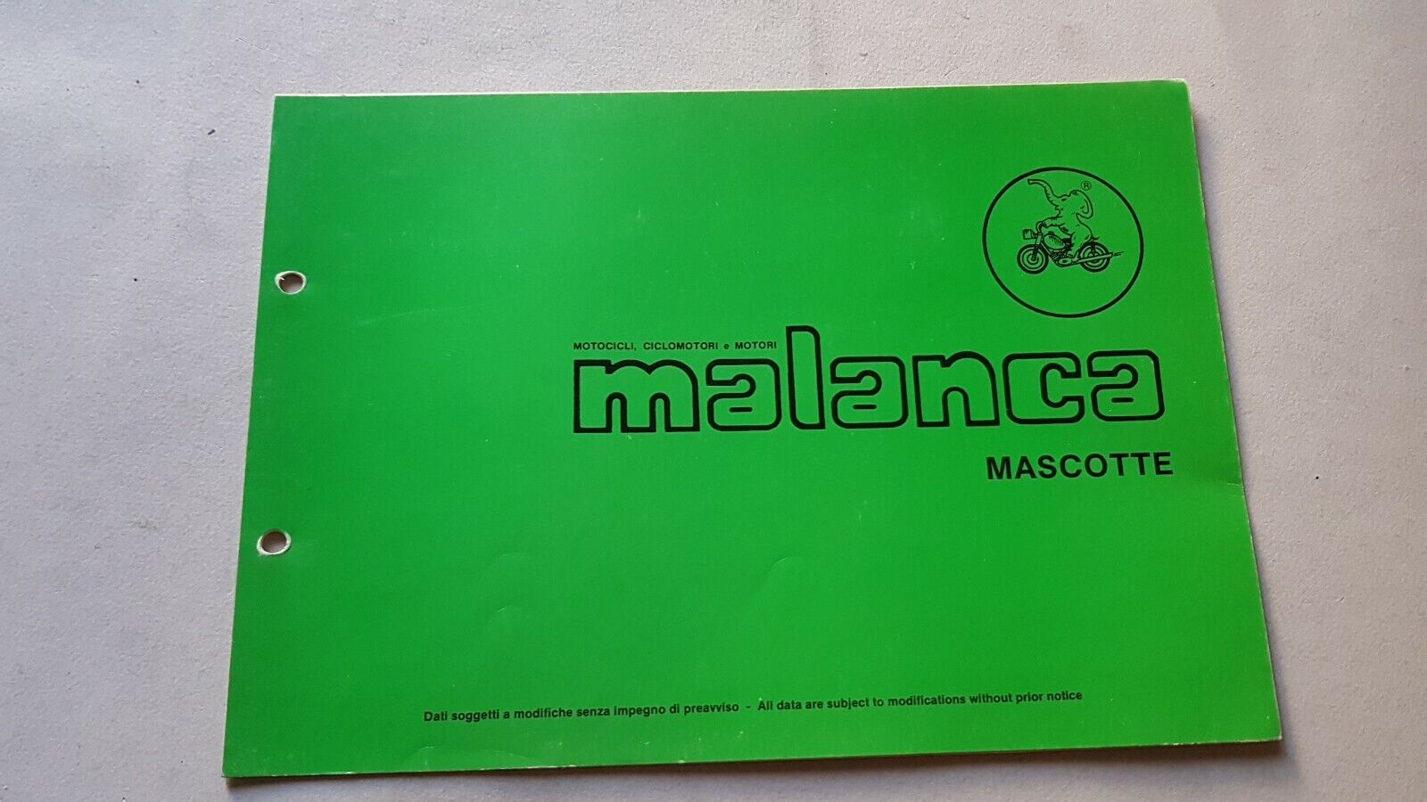 Malanca catalogo ricambi telaio Mascotte + Jolly 50 anni 70 …