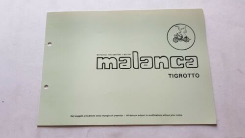 Malanca catalogo ricambi telaio Tigrotto 50 anni 70 ORIGINALE