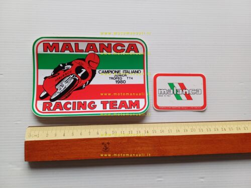 Malanca lotto 2 adesivi pubblicitari originali anni '80 genuine factory …