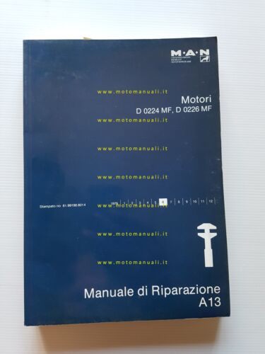 MAN manuale officina motori Diesel D 0224 MF D 0226 …