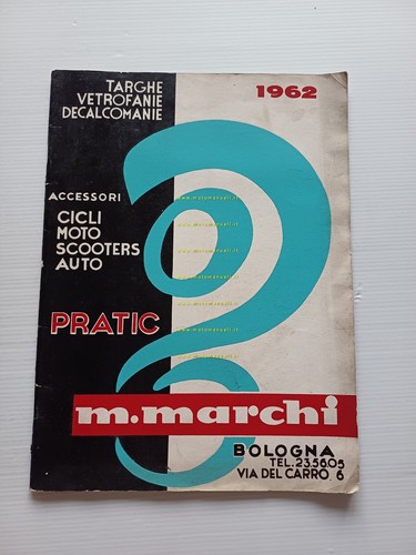 Marchi catalogo accessori Vespa Lambretta ciclomotori moto 1962 originale