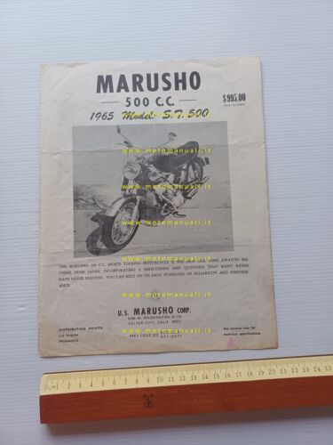 Marusho ST 500 1965 depliant USA originale