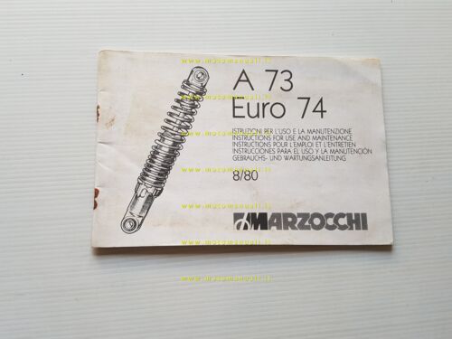 Marzocchi ammortizzatori A 73 - Euro 74 1980 manuale uso …
