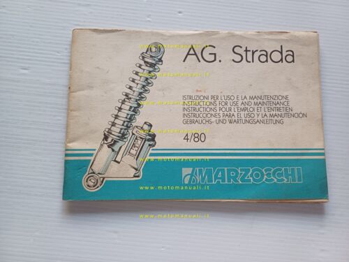 Marzocchi ammortizzatori AG Strada 1980 manuale uso officina ricambi ORIGINALE