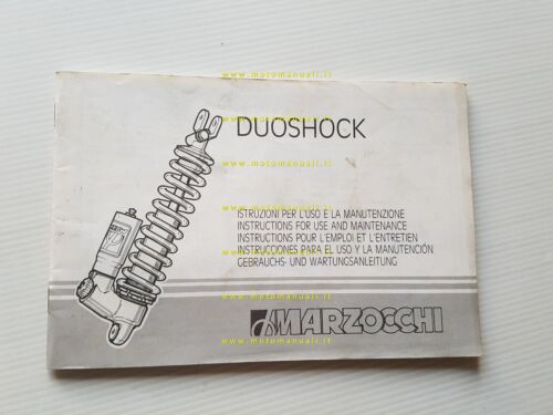 Marzocchi ammortizzatori Duoshock Manuale Officina originale