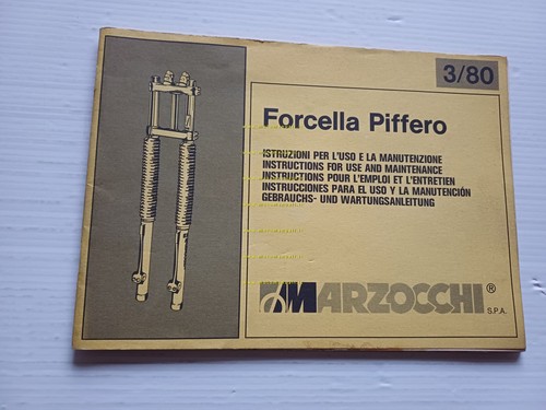 Marzocchi Forcella Piffero 1980 manuale uso officina ORIGINALE workshop manual