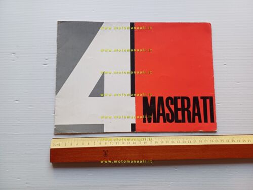 Maserati 4 Porte Quattroporte 4.2 1964 depliant originale italiano