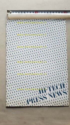 Maserati HI-TECH press news 1985 depliant originale brochure