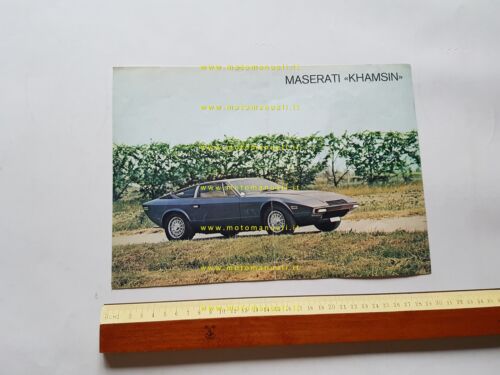 Maserati Khamsin 1974 depliant originale