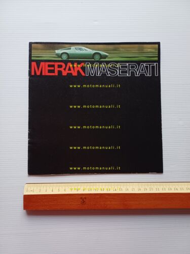 Maserati Merak 3.0 1974 depliant originale testo tedesco