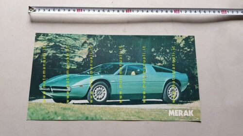 Maserati Merak 3000 depliant epoca originale genuine brochure