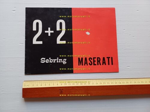 Maserati Sebring GTI 2+2 1964 depliant originale italiano