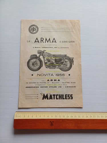 Matchless modelli 1956 depliant ITALIANO originale