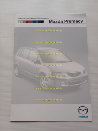 Mazda Premacy 1999 cartella colori carrozzeria + interni depliant originale
