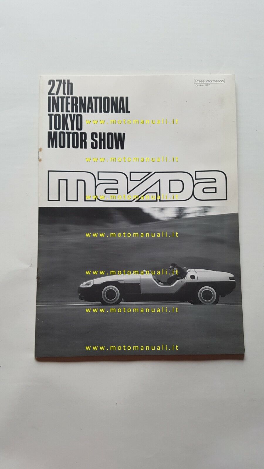 Mazda Salone Tokyo 1987 cartella stampa originale inglese press kit