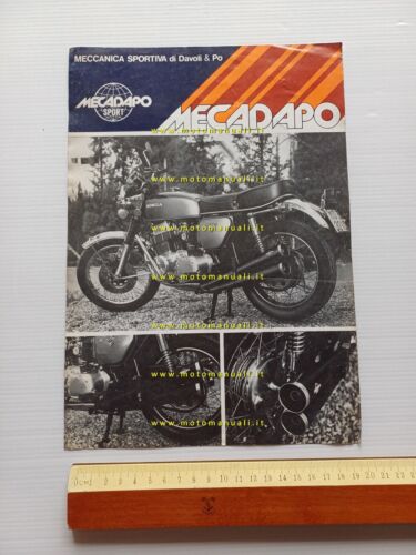 MECADAPO freni marmitte silenziatori moto giapponesi anni 70 depliant originale