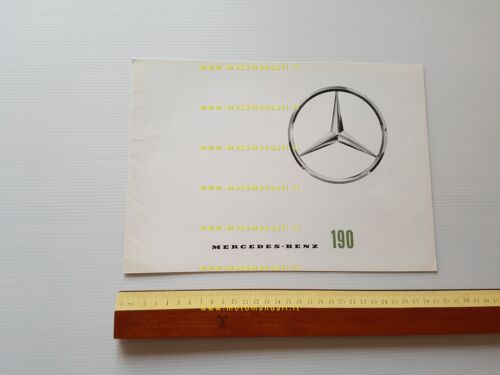 Mercedes Benz 190 1962-1963 depliant pubblicitario originale