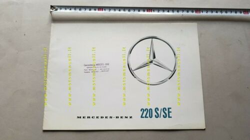 Mercedes-Benz 220 S-SE 1964 depliant originale francese brochure