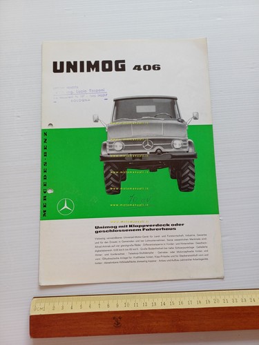 Mercedes Benz Unimog 406 1962 depliant tedesco originale