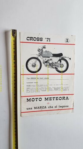Meteora 50 Cross 1971 depliant originale ITALIANO moto brochure prospekt