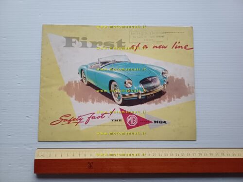 MG A Coup - Spider 1955 depliant inglese originale