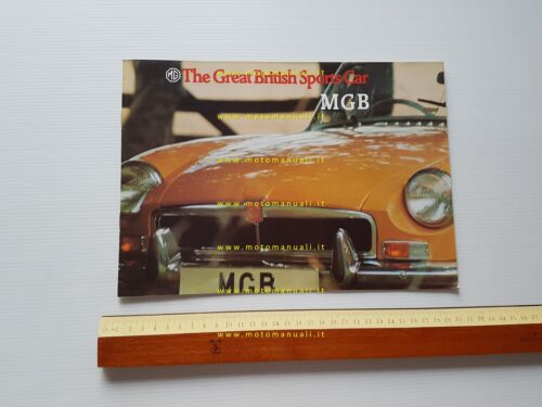 MG B 1972 depliant originale inglese