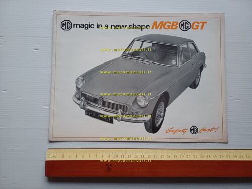 MG MGB GT 1965 depliant inglese originale