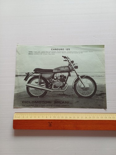 Milani 125 Canguro 1971 depliant italiano originale
