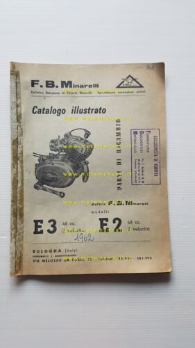 Minarelli 48 motore E3 - E2 1962 catalogo ricambi originale …
